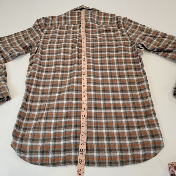 Treasure & Bond Trim Fit Soft Flannel Double Pocket Shirt Size Small - Picture 13 of 14